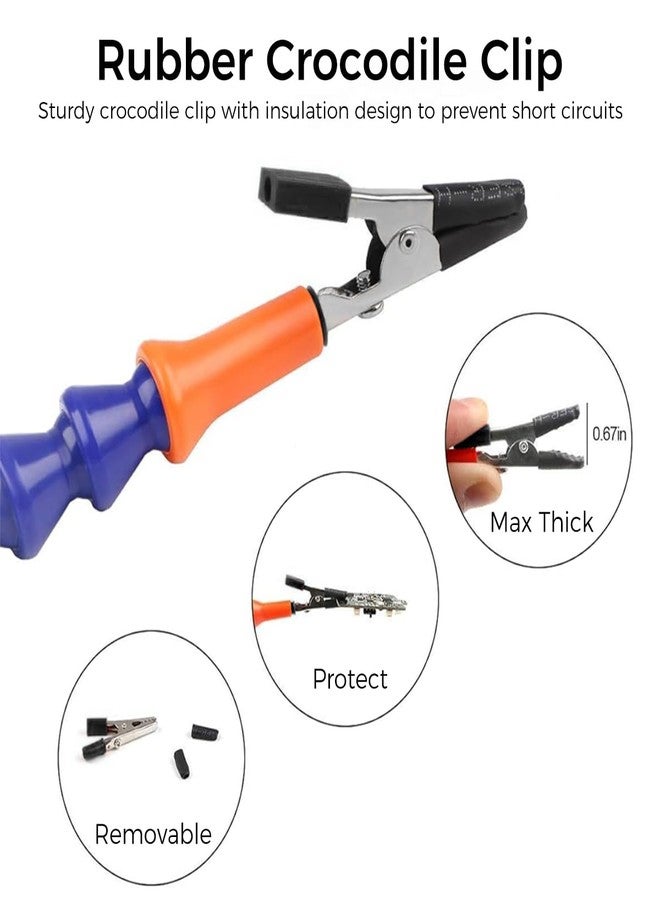 Serplex مشبك Serplex® المساعد للحام، أداة لحام ثلاثية الأذرع مزودة بثلاثة أذرع مرنة بمشبك تمساح، حامل ثلاثي الأذرع للوحة الدوائر المطبوعة، ملزمة لمحطة اللحام، مشبك طاولة، حامل لوحة الدوائر المطبوعة لإصلاح الإلكترونيات - Image 4